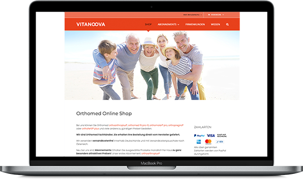 Referenz VitaNoova Online Shop