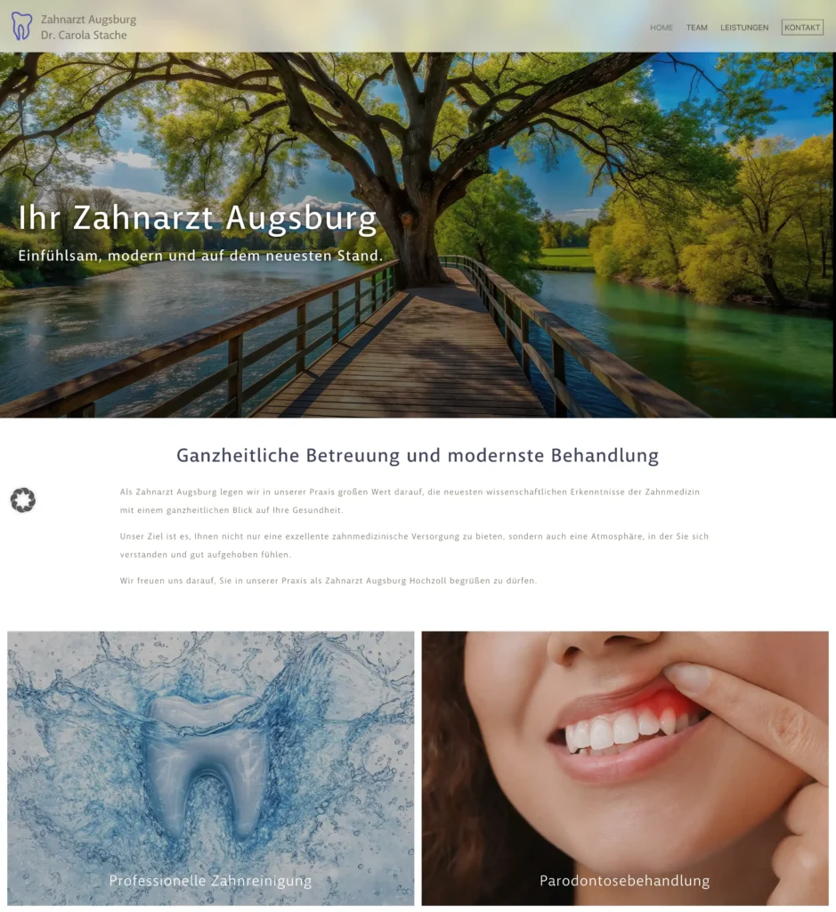 Dr. Carola Stache Screenshot Hauptseite 1