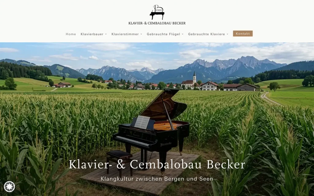 Klavierbau Becker, Digitale Markenästhetik & Fotografie